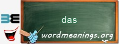 WordMeaning blackboard for das